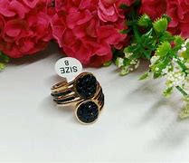 Cincin Permata Hitam Kotak